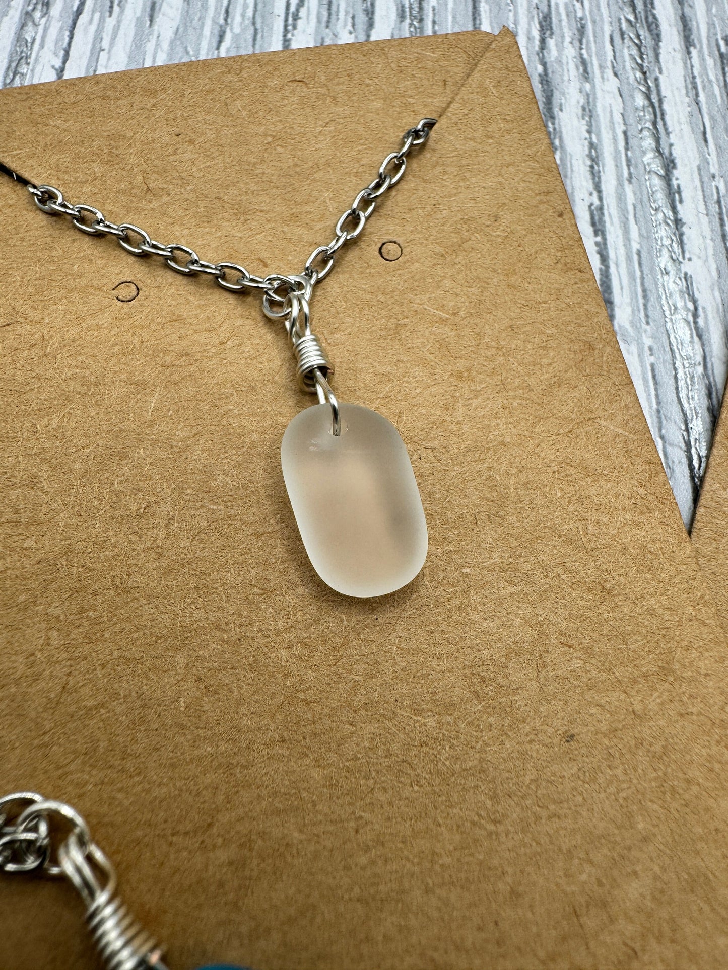 Seaglass necklace, wave jewellery, ocean pendant, surfer necklace, surfer pendant, sea glass gift, sea glass art, beach jewellery