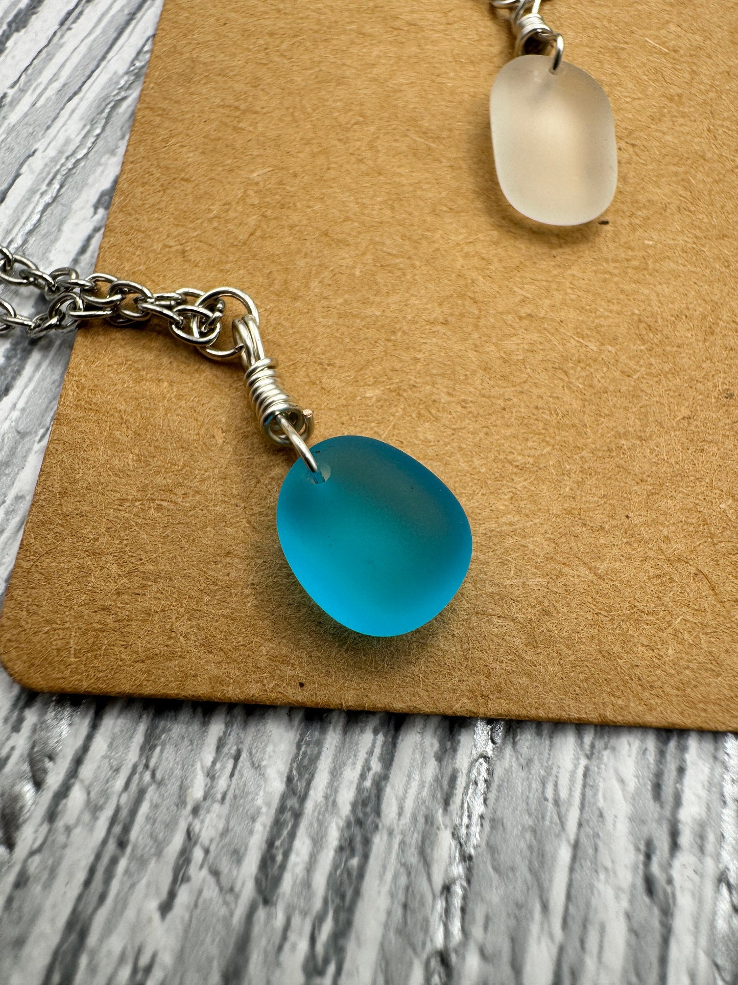 Seaglass necklace, wave jewellery, ocean pendant, surfer necklace, surfer pendant, sea glass gift, sea glass art, beach jewellery