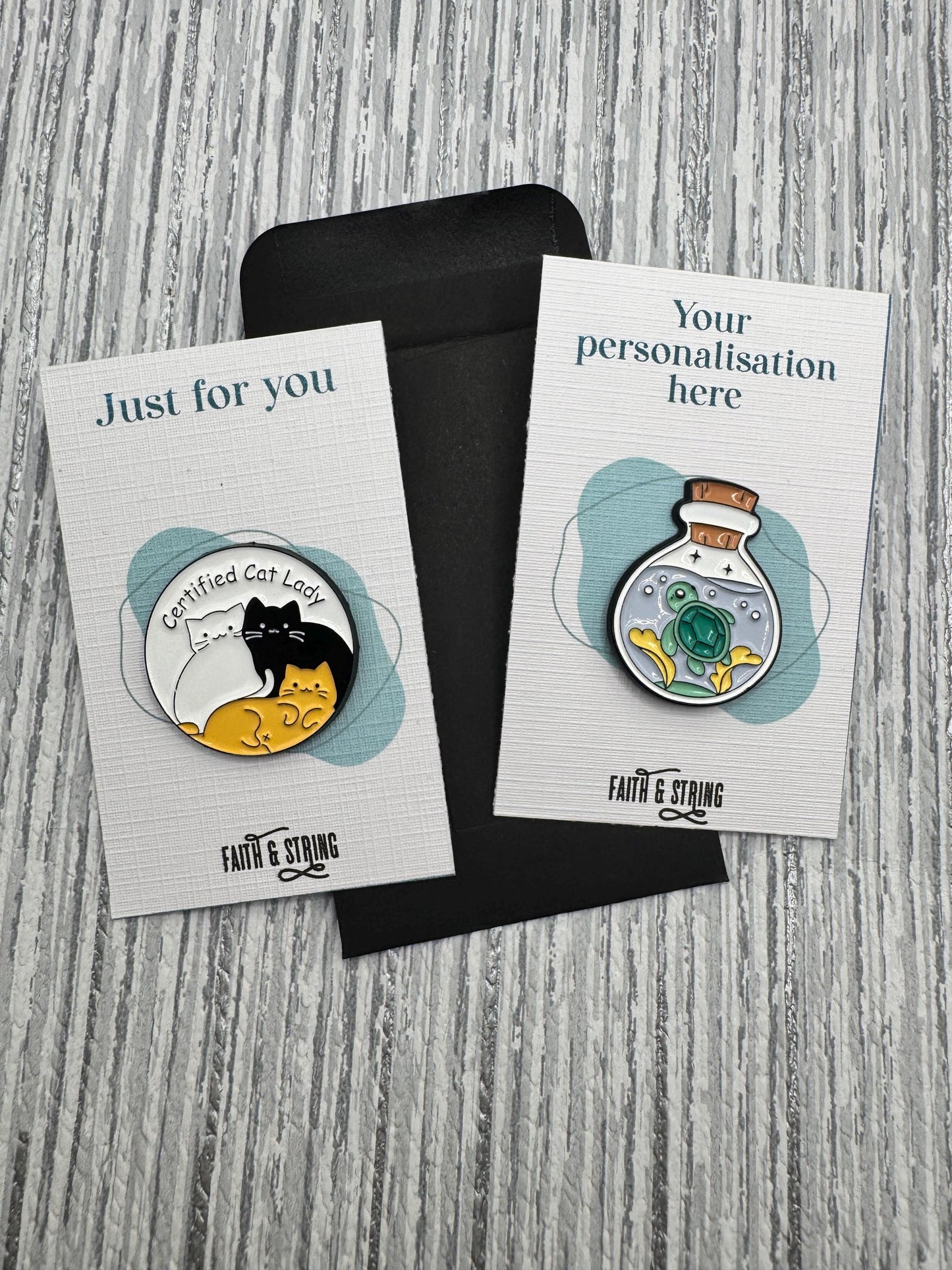 Selection of Cat pins, Hard Enamel Lapel Pin, Cat Art Pins, David Meowie