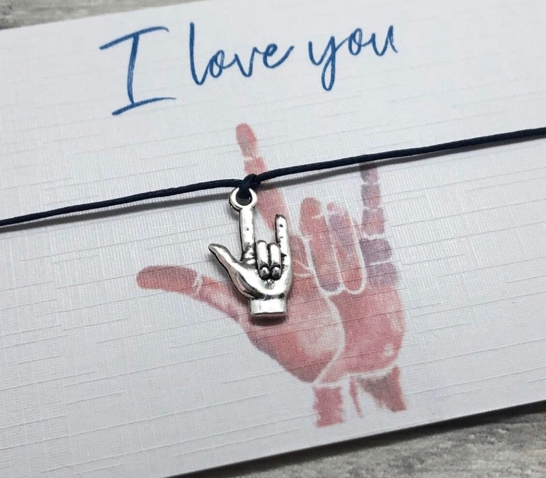 Love Sign Language Gift, love hand sign, deaf gift, sign language gift.