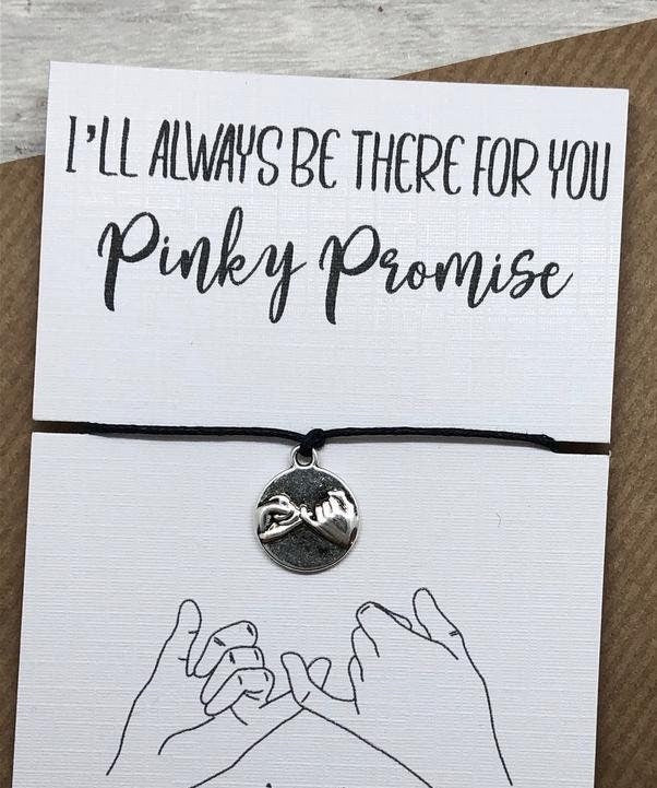 Pinky promise gift, best friend gift, pinky promise gift, pinky promise card, pinky swear charm, pinky promise