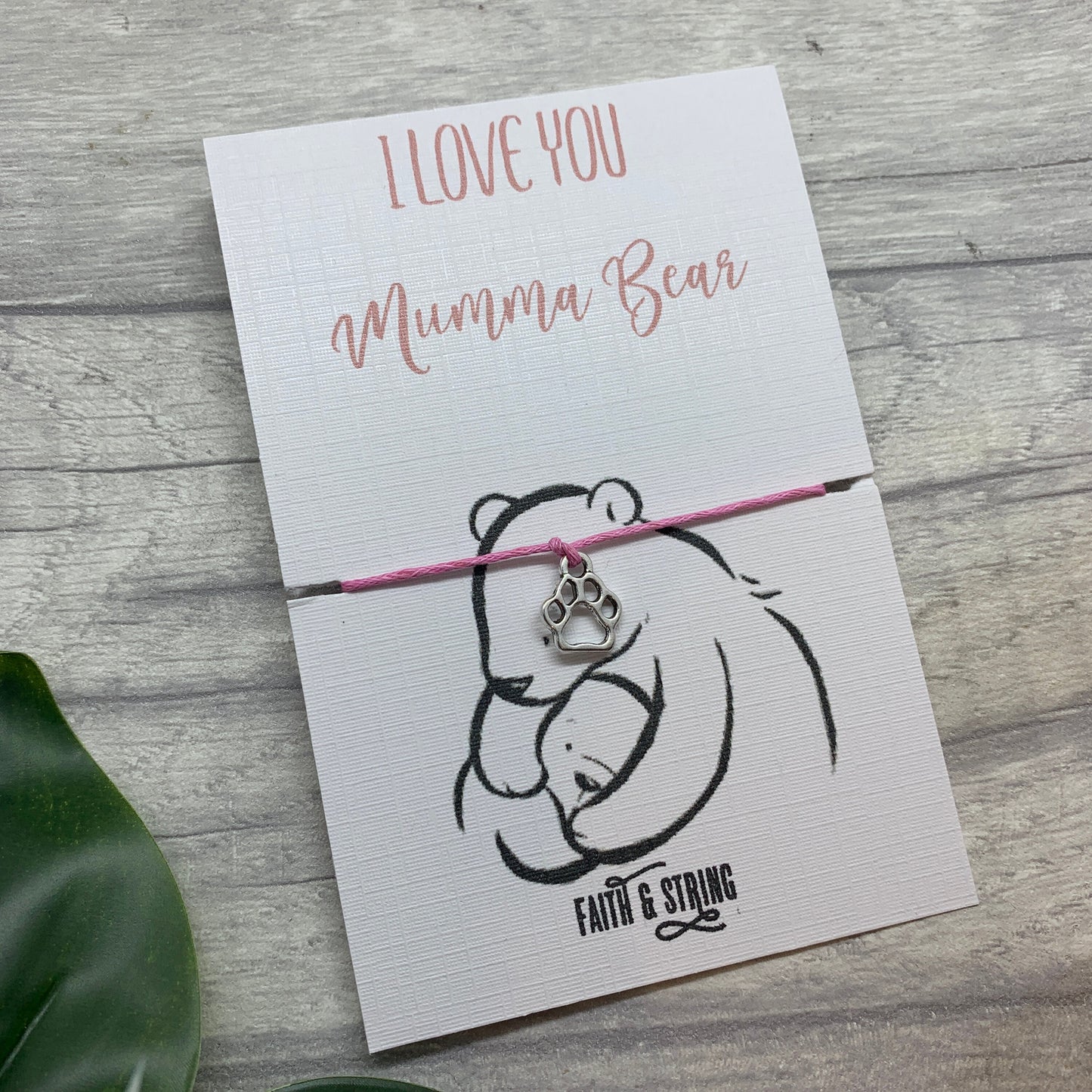 Mummy gift, mothers day gift friendship bracelet, gift for mummy, mumma bear, mummy birthday gift, personalised mummy, personalised mum