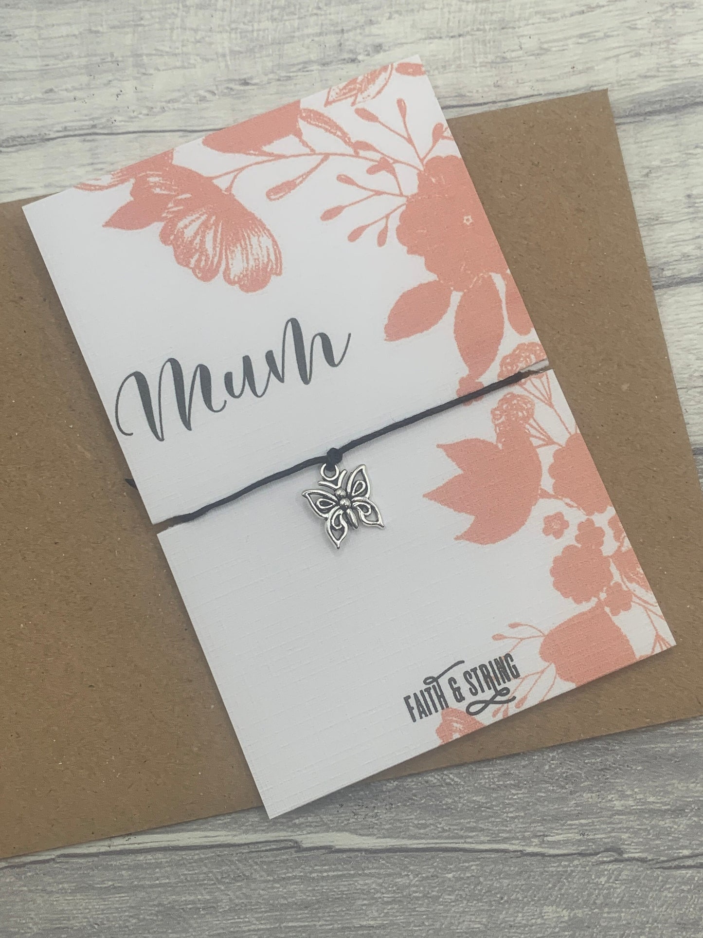 Mum gift, mothers day gift friendship bracelet, gift for mum, gift for her, mum birthday gift, butterfly bracelet