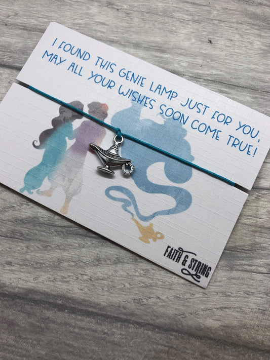 Aladdin Inspired Genie Gift Friendship Bracelet Disney Princess Gift Aladdin Jasmine Gift lamp charm genie charm bracelet
