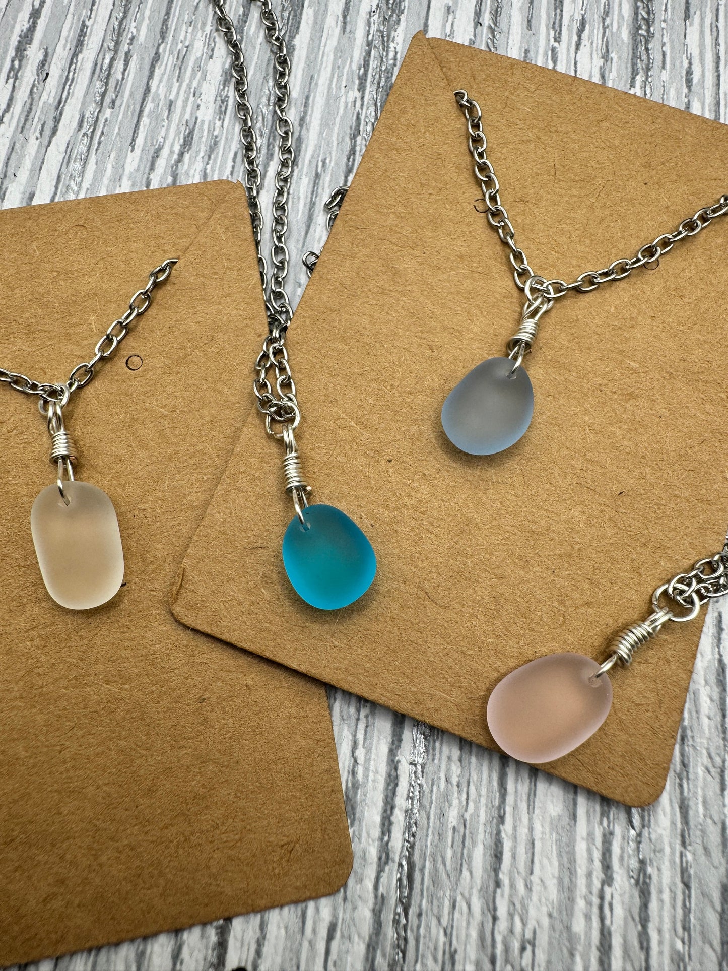 Seaglass  necklace, wave jewellery, ocean pendant, surfer necklace, surfer pendant, sea glass gift, sea glass art, beach jewellery