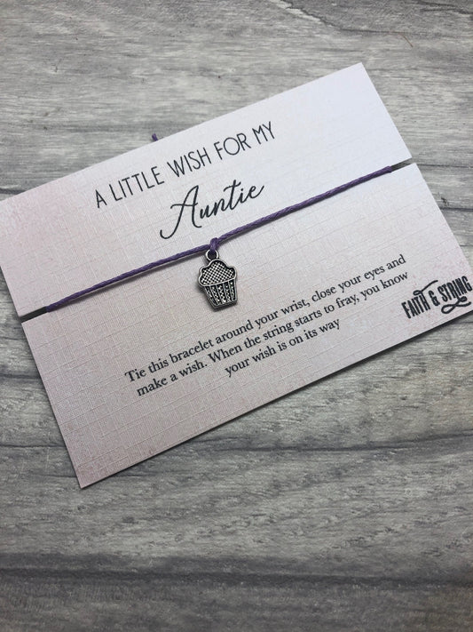 Auntie friendship bracelet, gift for Aunt, gift for her, Auntie birthday gift