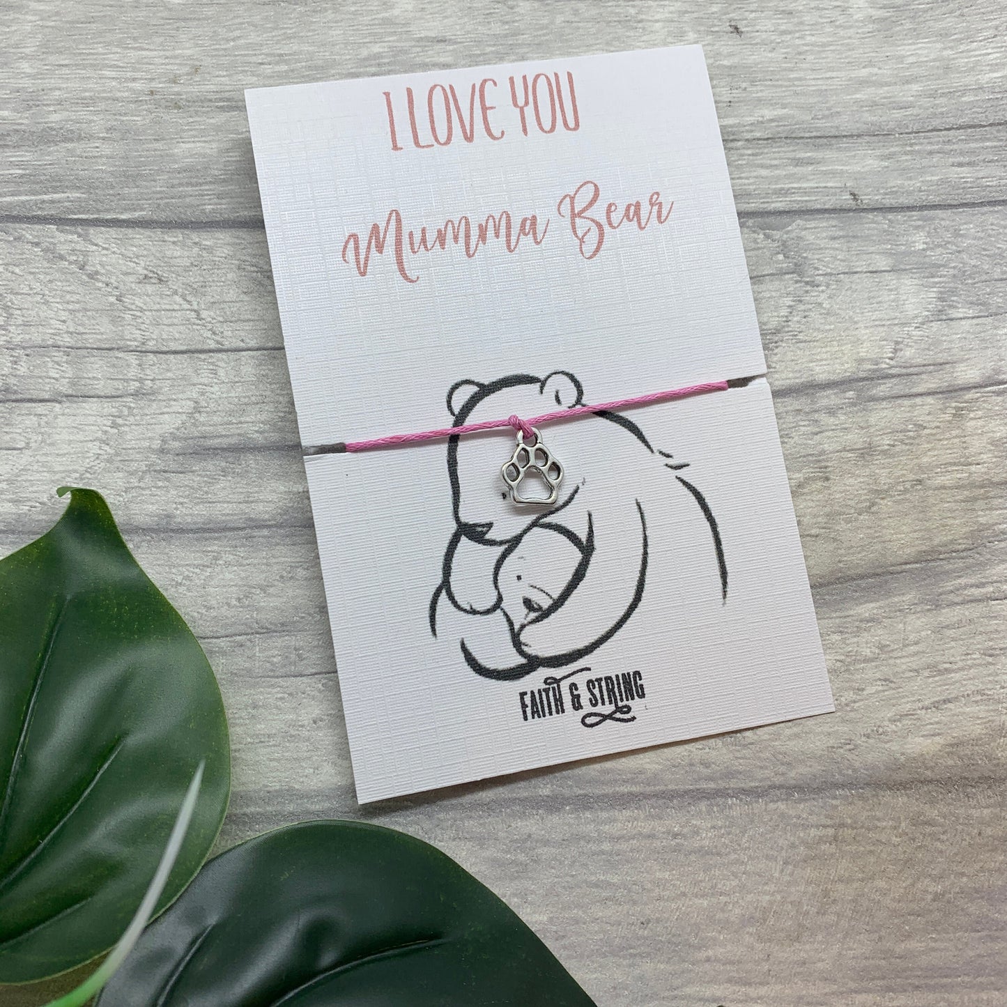 Mummy gift, mothers day gift friendship bracelet, gift for mummy, mumma bear, mummy birthday gift, personalised mummy, personalised mum