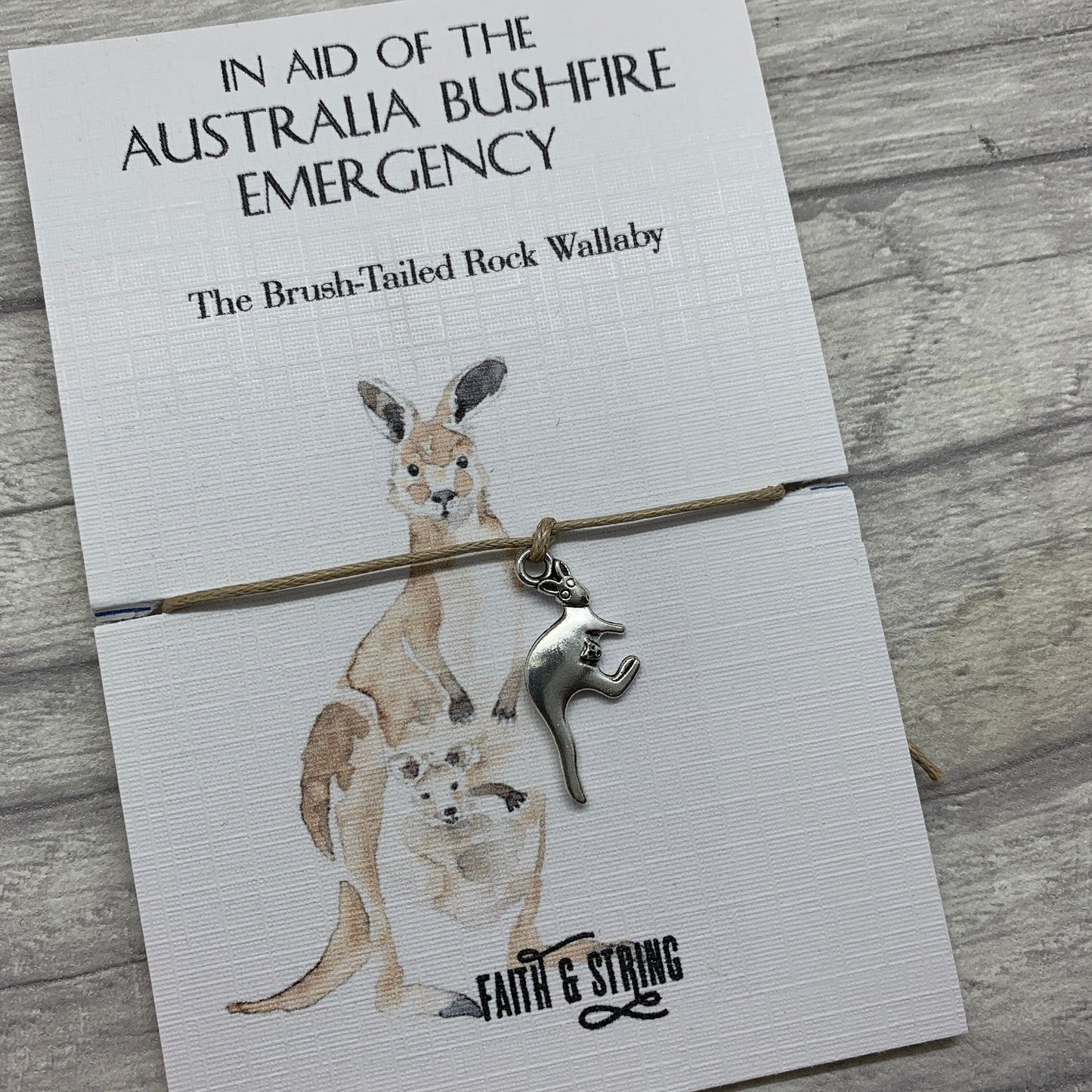 Australia Charity Bracelet, Bushfire appeal, WWF charity bracelet, koala bracelet, kangaroo bracelet, animal donation bracelet