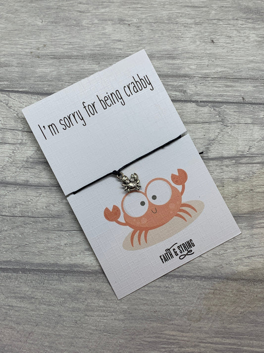 Apology card, sorry card, sorry gift, apology gift, gift for best friend, I'm sorry, sorry for being crabby, novelty apology