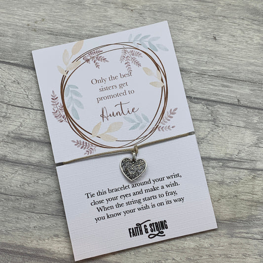 Auntie friendship bracelet, gift for Aunt, gift for her, Auntie birthday gift, auntie to be gift